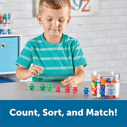 Learning Resources Baby Bear Counters - 102 Pieces, Ages 3+ | Grades Pre-K+ Toddler Learning Toys, Counters for Kids, Counting Manipulatives, Teddy Bear Counters