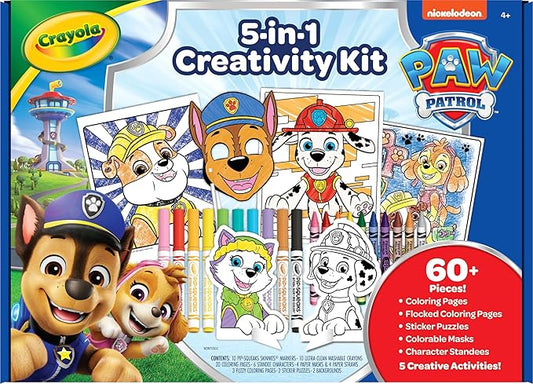 Crayola PAW Patrol Art Kit (60+Pcs), Art Set for Kids, PAW Patrol Toys & Gifts, PAW Patrol Coloring Set, Gift for Boys & Girls, Ages 4+