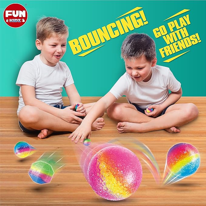 Big Bouncy Ball Kit for Kids, FunKidz DIY Ultimate Magic Bouncy Ball Making Kit Science Craft Projects Birthday Party Activities for Boys Girls Ages 6-12 Includes Tennis Size Ball Model and Powder