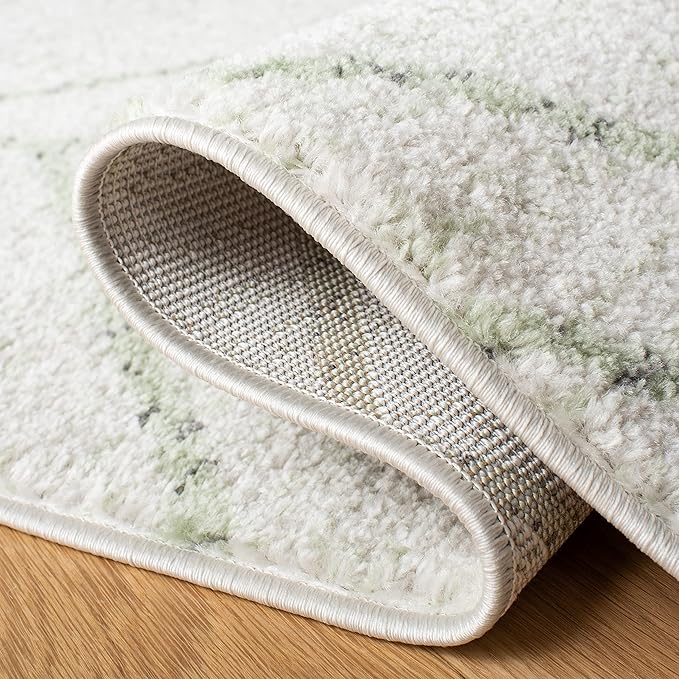 SAFAVIEH Adirondack Collection Accent Rug - 3' x 5', Ivory & Sage, Modern Geometric Design, Non-Shedding & Easy Care, Ideal for High Traffic Areas in Entryway, Living Room, Bedroom (ADR241W)