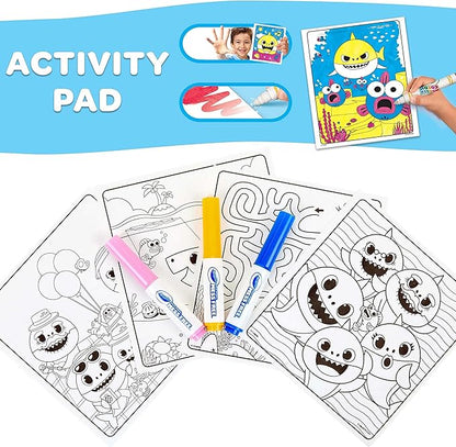 Crayola Baby Shark Color Wonder Travel Activity Pad, Mess Free Coloring, Gift for Kids, 3, 4, 5,