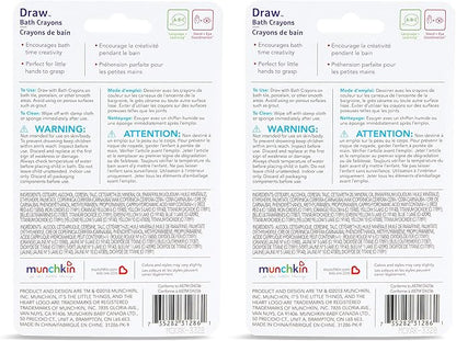 Munchkin® Draw™ Bath Crayons Toddler Bath Toy, 5 count (Pack of 2)