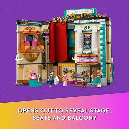 LEGO Friends Andrea's Theater School Playset, 41714 Creative Pretend Play Theater Toy, Gift Idea for Kids Girls Boys 8+ Years Old, Theater with Curtains, Lighting, Props and 4 Friends Toy Figures