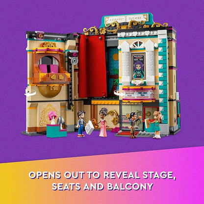 LEGO Friends Andrea's Theater School Playset, 41714 Creative Pretend Play Theater Toy, Gift Idea for Kids Girls Boys 8+ Years Old, Theater with Curtains, Lighting, Props and 4 Friends Toy Figures