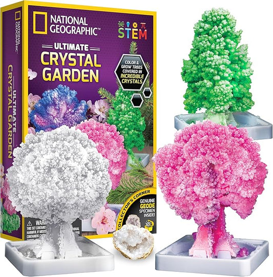 NATIONAL GEOGRAPHIC Craft Kits for Kids - Crystal Growing Kit - Grow a Crystal Garden in Just 6 Hours, Educational Craft Art Project, STEM Crafts for Girls Ages 8 9 10 11 & 12 (Amazon Exclusive)