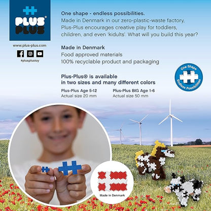 Plus-Plus - 2,400 Pieces in Storage Tub - Basic, Neon & Glitter Mix w/ 2 Baseplates - Construction Building Stem/Steam Toy, Kids Mini Puzzle Blocks