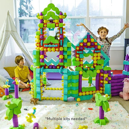 Magnetic Foam Blocks – STEM Preschool Toys for Children, Toddlers, Boys and Girls, The Ultimate Bath Toy – 50 Piece Set, Bath Building Blocks, Engineering Toys for Kids 3-6