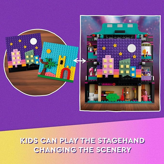 LEGO Friends Andrea's Theater School Playset, 41714 Creative Pretend Play Theater Toy, Gift Idea for Kids Girls Boys 8+ Years Old, Theater with Curtains, Lighting, Props and 4 Friends Toy Figures