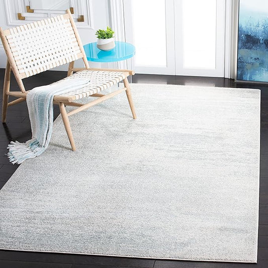 SAFAVIEH Evoke Collection 8' x 10' Ivory / Sage EVK272B Modern Abstract Non-Shedding Living Room Bedroom Dining Home Office Area Rug
