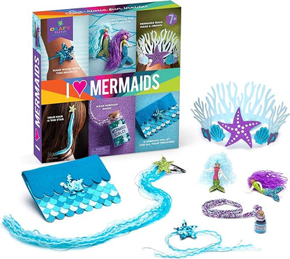 Craft-tastic – I Love Mermaids Kit – Craft Kit Includes 6 Mermaid-Themed Projects (Pack of 2)