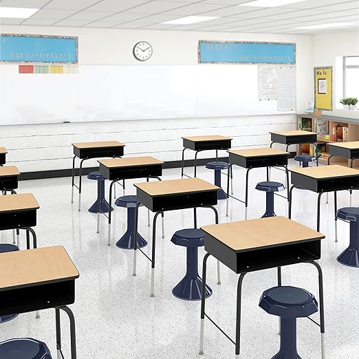 ECR4Kids ACE Active Core Engagement Wobble Stool, 18-Inch Seat Height, Flexible Seating, Navy