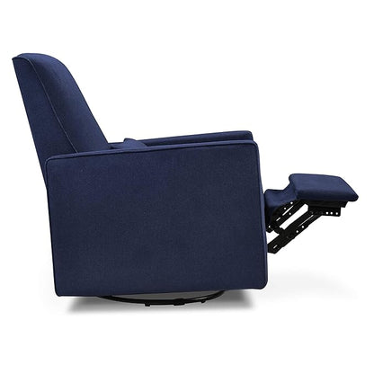 DaVinci Piper Upholstered Recliner and Swivel Glider in Navy, Greenguard Gold & CertiPUR-US Certified