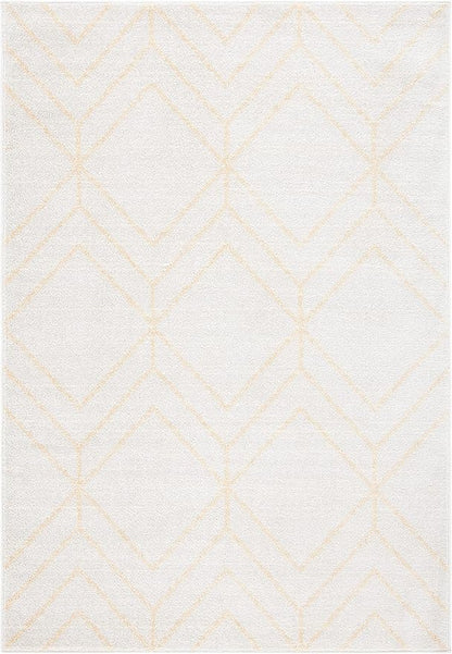 SAFAVIEH Adirondack Collection Accent Rug - 4' x 6', Ivory & Gold, Modern Geometric Design, Non-Shedding & Easy Care, Ideal for High Traffic Areas in Entryway, Living Room, Bedroom (ADR241C)