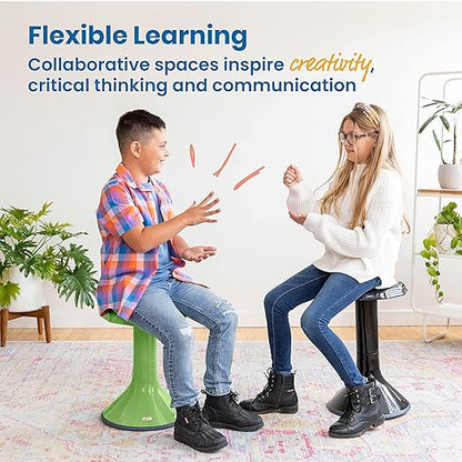 ECR4Kids ACE Active Core Engagement Wobble Stool, 18-Inch Seat Height, Flexible Seating, Grassy Green