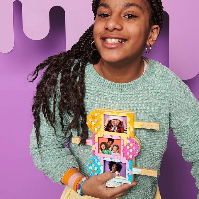 LEGO® DOTS Ice Cream Picture Frames & Bracelet 41956 Craft Kit; Customisable Holder for Photos or Jewellery for Ages 6+