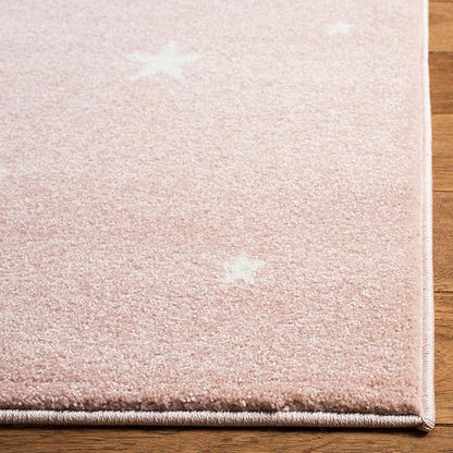 SAFAVIEH Carousel Kids Collection Accent Rug - 2'3" x 4', Pink & Ivory, Doe Design, Non-Shedding & Easy Care, Ideal for High Traffic Areas for Boys & Girls in Playroom, Nursery, Bedroom (CRK191P)