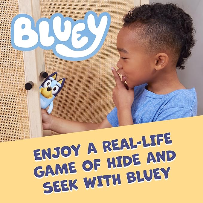 Bluey Game Hide and Seek Electronic Figure, Articulated, Musical Kids Figurines with Dance Mode, Interactive Toys for Kids, Toddler Figurine Toys for Ages 3+