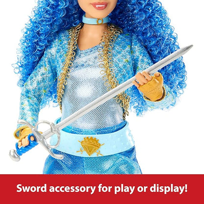 Mattel Disney Descendants: The Rise of Red Fashion Doll & Accessory, Princess Chloe Charming, Daughter of Cinderella with Movie-Inspired Clothes & Sword