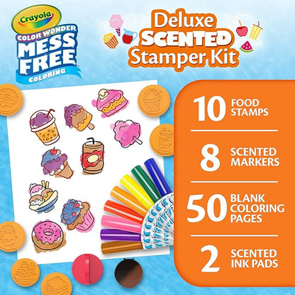 Crayola Color Wonder Mess Free Coloring Set, 50 Blank Coloring Pages, Scented Color Wonder Stamps and Markers, Refill Set