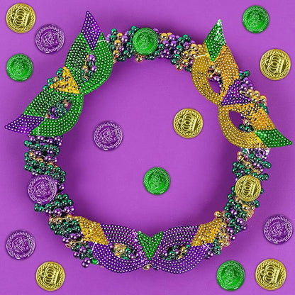Winlyn 128 Pcs Mardi Gras Accessories Set Bulk Party Favors Supplies Mardi Gras Beads Necklaces Coins Head Boppers Bracelets Tattoos Purple Green Gold for Mardi Gras Masquerade Parade Décor