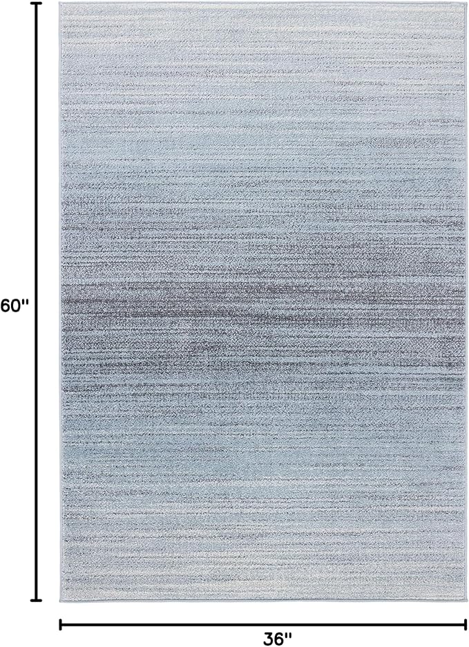 SAFAVIEH Adirondack Collection Accent Rug - 3' x 5', Grey & Light Grey, Modern Ombre Design, Non-Shedding & Easy Care, Ideal for High Traffic Areas in Entryway, Living Room, Bedroom (ADR142G)