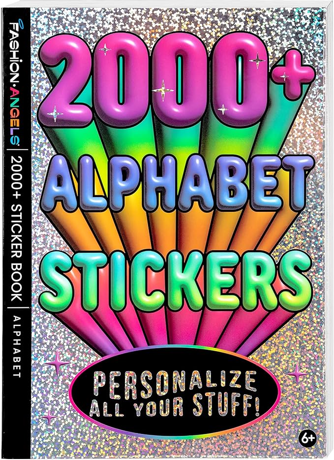 Fashion Angels 2,000+ Alphabet Sticker Book, Includes Fun & Colorful Craft Letter Stickers, Ideal for Accessorizing Kids & Teens Notebooks, Journals & More