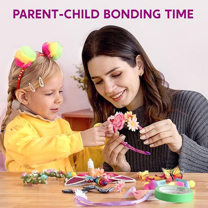 Klever Kits Headband Making Kit for Girls - Make Your Own Fashion Headbands - DIY Hair Accessories Set, DIY Arts and Crafts Gifts for 5 6 7+ Year Old