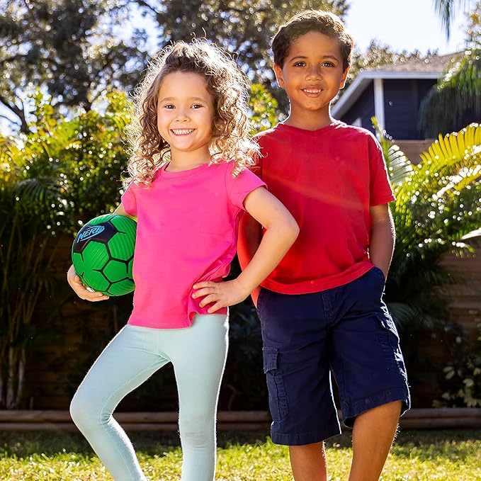 Nerf Kids Foam Mini Soccer Ball - Proshot Youth Soft Mini Foam Soccer Ball - 7" Inch Indoor + Outdoor for Kids - Fun Toy for Practice + Games