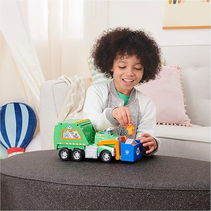 Paw Patrol, Rockyâ€™s Reuse It Deluxe Truck with Collectible Toy Figure and 3 Tools, for Kids Aged 3 and up