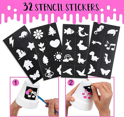 ROMI'S WAY 2-Pack Make Your Own Wind Chime Kit - Larger Bells, Stencils and Beads, Arts and Crafts for Kids Ages 8-12, 6-8 - DIY Craft Kit for Girls & Boys - Unique Art Gifts for Christmas, Birthday