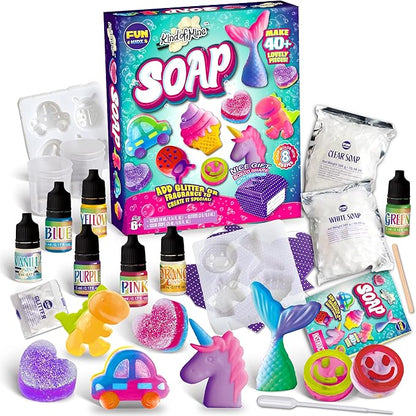 Kid Soap Kit, FunKidz Soap Making Kit for Kids for All Ages DIY Crafts Kits STEM Science Activity Gift for Girls and Boys