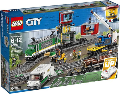 LEGO City Cargo Train 60198 Exclusive Remote Control Train Building Set with Tracks for Kids, Top Present for Boys and Girls (1226 Pieces)
