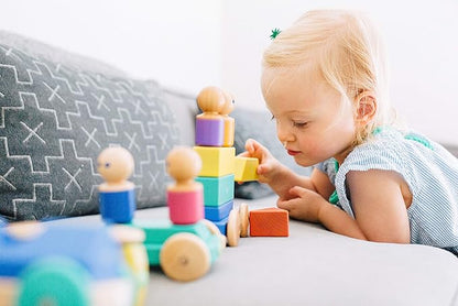 3 Piece Tegu Magnetic Racer Building Block Set, Yellow Big Top