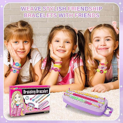 Dpai Friendship Bracelet Making Kit for Girls,DIY Arts and Crafts Toys,Jewelry String Maker Kit,The Best Birthday Gifts Ideas for Girls 6 7 8 9 10 11 12+ Years Old（Double Purple