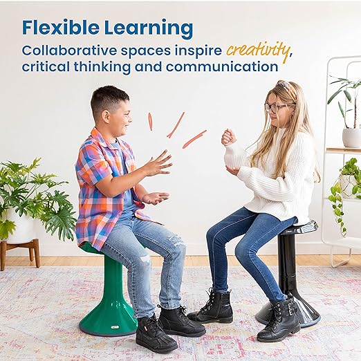 ECR4Kids ACE Active Core Engagement Wobble Stool, 18-Inch Seat Height, Flexible Seating, Green