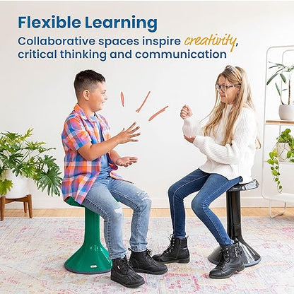 ECR4Kids ACE Active Core Engagement Wobble Stool, 18-Inch Seat Height, Flexible Seating, Green