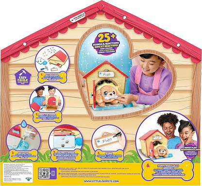 Little Live Pets My Puppy Interactive Plush Toy & Kennel. 25+ Sounds & Reactions. Name Your Puppy and Surprise! It Appears! Gifts for Kids Ages 5+