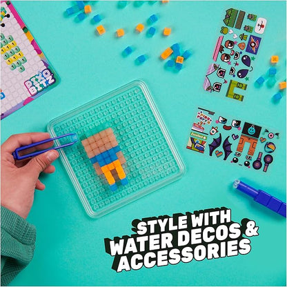 Exclusive Neon Studio with 600 Water Fuse Beads, Decos and Accessories, Makes 3D Creations with No Heat, Arts and Crafts Kids Toys