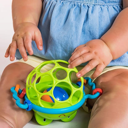 Bright Starts Oball Musical Toy, Jingle & Shake Pal, BPA-Free Easy-Grasp Baby Rattle Toy, Ages Newborn+