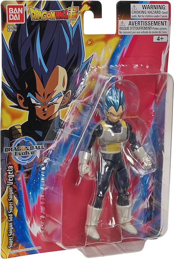 Bandai Namco - Dragon Ball Super - Super Saiyan Blue Vegeta, Dragon Ball Evolve 5" Action Figure