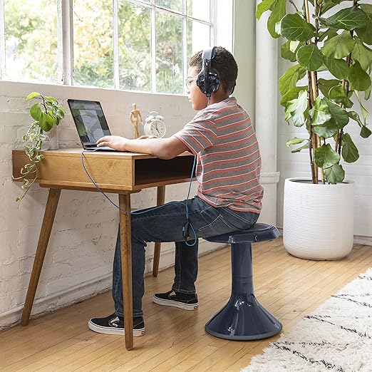 ECR4Kids ACE Active Core Engagement Wobble Stool, 18-Inch Seat Height, Flexible Seating, Navy