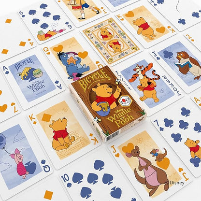 Bicycle Disney Winnie the Pooh Playing Cards – Premium Hundred Acre Wood Deck, Collectible Pooh Bear Toy Gift for Kids & Adults, Classic Disney Card Game Set
