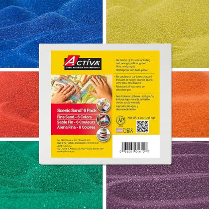 Activa Scenic Sand-1/2-Pound, 6/Pkg, Vivid (4610A)