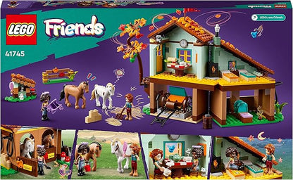 Lego Friends Autumn’s Horse Stable 41745 Building Toy, Role-Play Fun for Kids Ages 7+, with 2 Mini-Dolls and 2 Horses, Carriage and Riding Accessories, A Gift Birthday Gift for Kids Who Love Horses