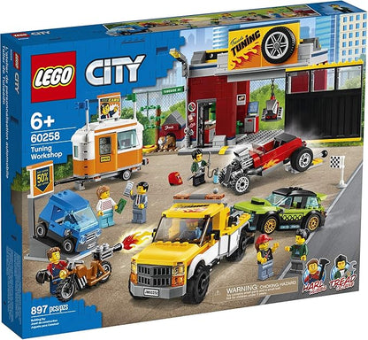 LEGO City Toy Car Garage 60258, Cool Building Set for Kids (897 Pieces)