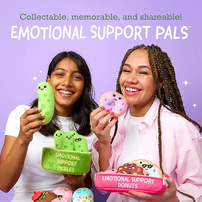 Emotional Support Pickles by Relatable, Cuddly Stuffed Animals and Toys, Squishy Toys and Plushies, Perfect Funny Pickle Gifts for Loved Ones of All Ages, Includes 5 Plushies with Carrying Basket