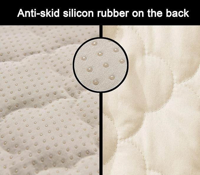 CHHKON Waterproof Nonslip Recliner Cover Stay in Place Dog Couch Chair Cover Furniture Protector Ideal Sofa Slipcovers for Pets and Kids (Ivory, 30'')