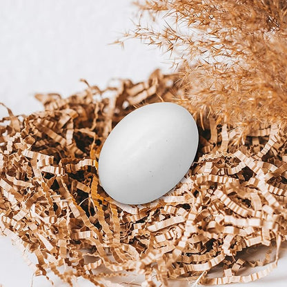 18 Pcs Easter Egg, White Wooden Eggs, Life Size Plain Decorating Eggs for Kids Easter DIY Paint Your Own Egg Decor, Easter Craft, Easter Eggs Hunt, Easter Basket Stuffers, School Activities Supplies