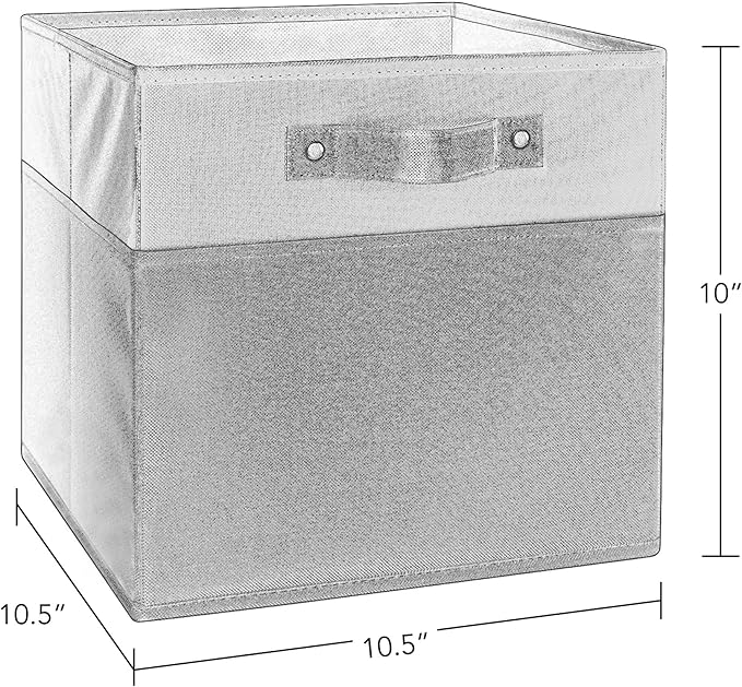 RiverRidge Kids storage bins - 10.5 Cube Storage Organizer with Handles – Yellow Two-Tone closet organizers and storage for Toys, Shoes & More - Fits RiverRidge Cabinets