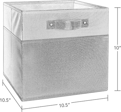 RiverRidge Kids storage bins - 10.5 Cube Storage Organizer with Handles – Yellow Two-Tone closet organizers and storage for Toys, Shoes & More - Fits RiverRidge Cabinets